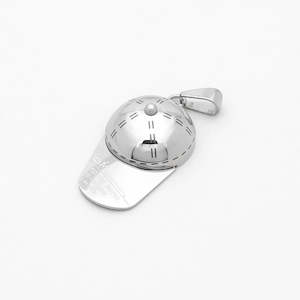 Jewellery: Stainless Steel Baseball Cap Pendant