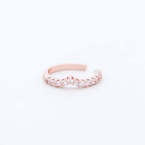 V Shape CZ Ear Cuff - Rose Gold