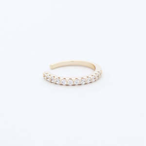 Minimalist CZ Non Pierced Ear Cuff - Gold