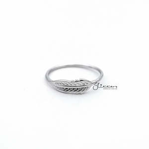 Sterling Silver Feather Women's Rings