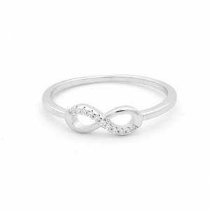 Jewellery: CZ Infinity Sterling Silver Ring