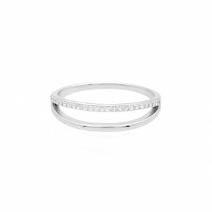 Jewellery: Double Line Sterling Silver Ring