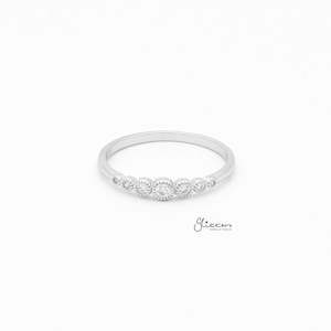 Sterling Silver Round CZ Ring