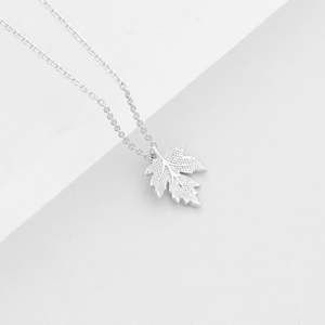 Sterling Silver Maple Leaf Necklace