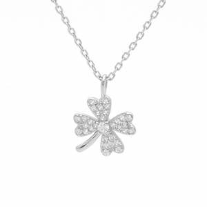 Sterling Silver Four-Leaf Clover Necklace