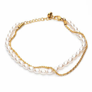 Double Layered Women's Bracelet - Gold