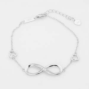 Sterling Silver Infinity Charm Bracelet