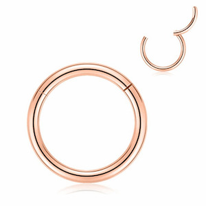 16 Gauge Hinged Segment Hoop Rings Bundle - Rose Gold