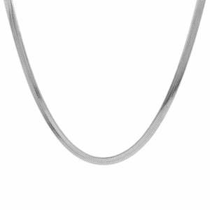 Jewellery: Stainless Steel 5mm Herringbone Chain Necklace