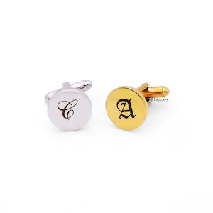 Personalised Stainless Steel Round Cufflinks