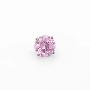 Titanium Internally Threaded Replacement CZ Top - Pink