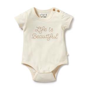 Wilson + Frenchy Organic Bodysuit - Life is Beautiful