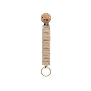 Store-based retail: BIBS Knitted Pacifier Clip - Vanilla