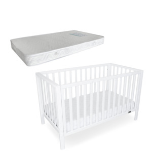 Store-based retail: Babyhood Lulu Cot Bundle - White