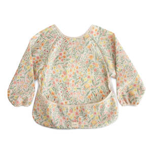 Mushie Long Sleeve Bib - Pastel Blooms