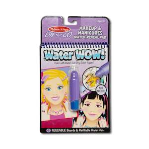 Melissa & Doug - Water Wow Reusable Colouring Book - Makeup & Manicures