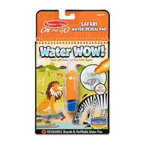 Melissa & Doug - Water Wow Reusable Colouring Book - Safari