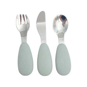 Petite Eats Full Metal Cutlery Set - Pistachio