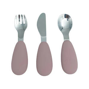 Petite Eats Full Metal Cutlery Set - Dusty Lilac