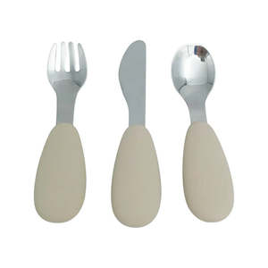 Petite Eats Full Metal Cutlery Set - Sand