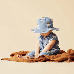 Wilson + Frenchy Organic Crinkle Sun Hat - Daisy Floral