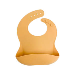 Store-based retail: Petite Eats Silicone Bib- Mustard