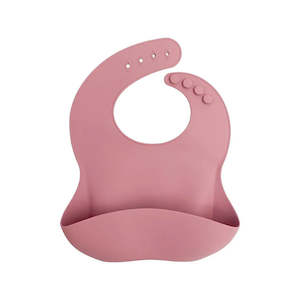 Store-based retail: Petite Eats Silicone Bib- Dusky Rose