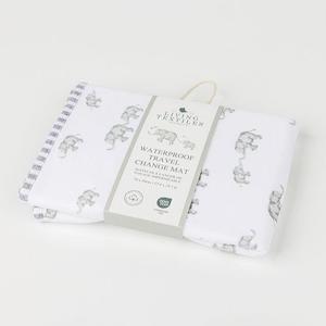 Living Textiles Waterproof Travel Change Mat - Watercolour Elephant