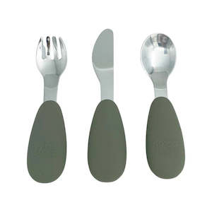 Petite Eats Full Metal Cutlery Set - Sage