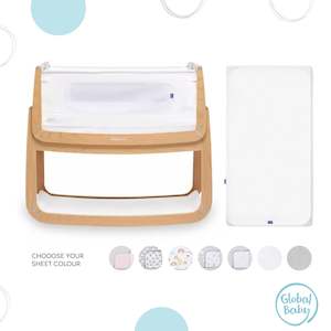 SnuzPod4 Bedside Crib Everything Bundle - Natural - Choose your sheet colour