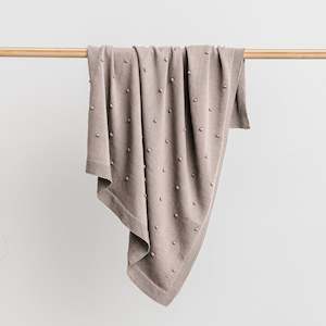 Store-based retail: Over the Dandelions Billie Blanket  - Mushroom