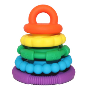 Store-based retail: JellyStone Rainbow Stacker Teether & Toy - Rainbow