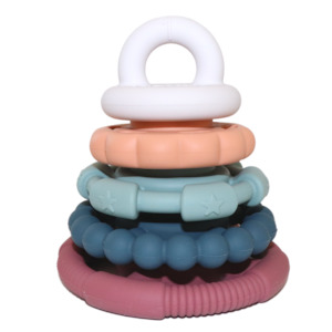 JellyStone Rainbow Stacker Teether & Toy - Earth