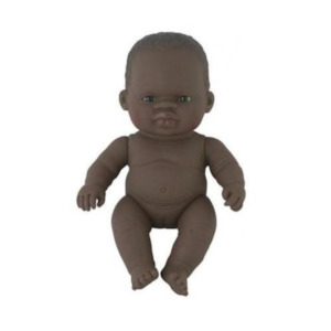 Miniland Doll - Anatomically Correct Baby - 21cm African Girl (Undressed)