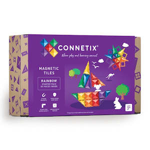 Connetix Tiles - 60 Piece Rainbow Starter Pack