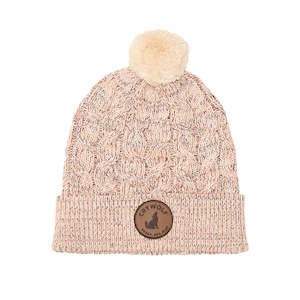 Crywolf Pom Pom Beanie - Blush Speckle