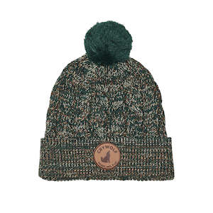 Crywolf Pom Pom Beanie - Forest Speckle