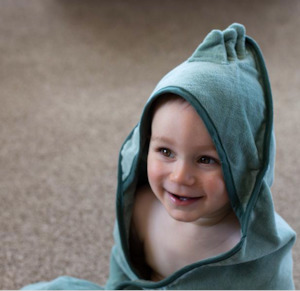 Petite Eats - Dino Hooded Towel and Washcloth Set