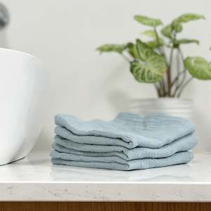 Ohbubs Cotton Washcloths - 3 Pack - Stirling Blue