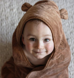 Petite Bath - Bear Hooded Towel and Washcloth Set