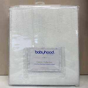 Store-based retail: Babyhood Luxurious Breathe Eze Mattress Protector Small - White