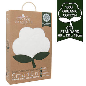 Store-based retail: Living Textiles Organic Smart-Dri Waterproof Mattress Protector - Standard Cot