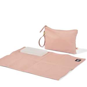 Store-based retail: OiOi Nappy Changing Pouch - Pink Dimple Vegan Leather