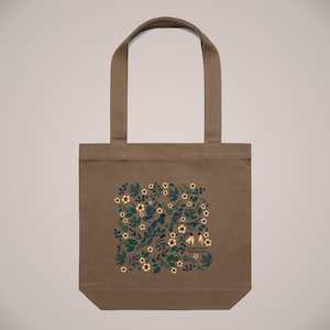 Clothing: Birds of a Feather Tote Bag - Walnut