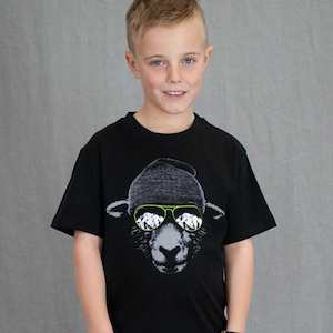 Sheep Shades  Kids T-Shirt -Blk