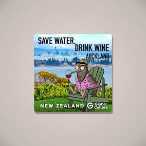 Clothing: Save Water Auckland Magnet