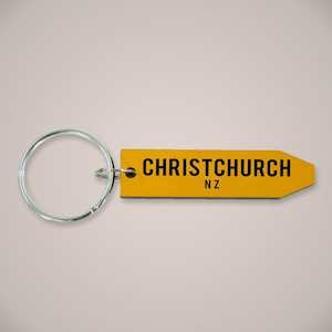 Clothing: Road Sign - Christchurch Key Ring