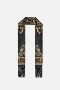 Camilla Long Skinny Scarf - The Night Is Noir