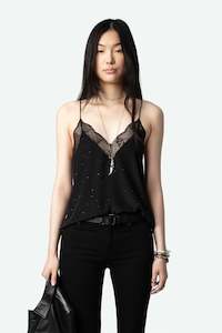 Zadig & Voltaire Christy CDC Strass Cami - Noir