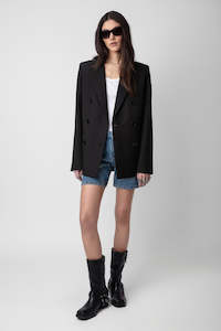 Zadig & Voltaire Vaena Slit Blazer - Noir